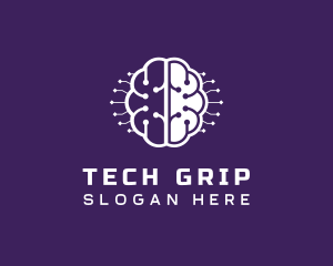 Digital Tech Brain Intelligence logo design