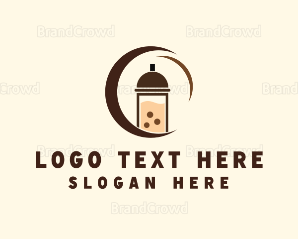 Milk Tea Drink Logo