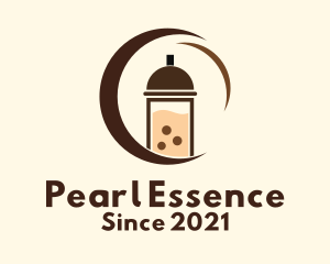 Pearl - Milk Tea Drink Circle logo design