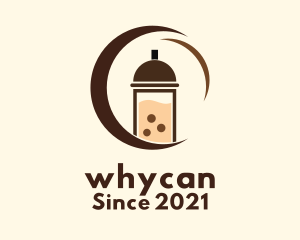 Milk Tea - Milk Tea Drink Circle logo design