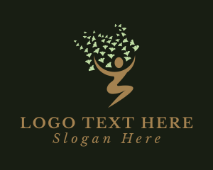 Vegan - Natural Wellness Tree logo design
