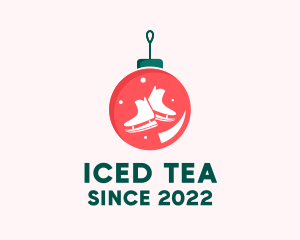 Ice Skating Ornament  logo design