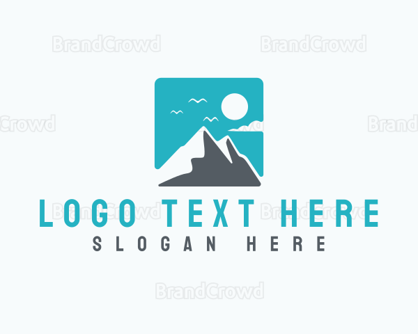 Mountain Peak Hiking Logo