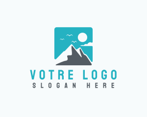 Mountain Peak Hiking Logo