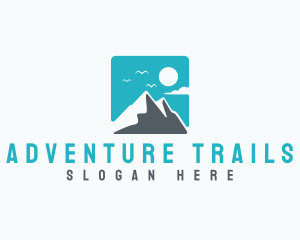 Mountain Peak Hiking logo design