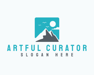 Mountain Peak Hiking logo design