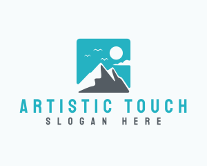 Mountain Peak Hiking logo design