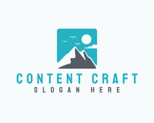 Mountain Peak Hiking logo design