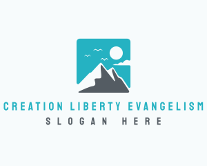 Mountain Peak Hiking logo design