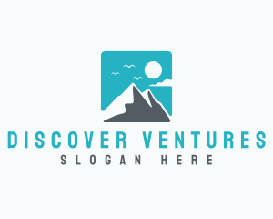 Explore - Mountain Peak Hiking logo design