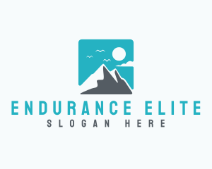 Mountain Peak Hiking logo design