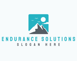 Mountain Peak Hiking logo design