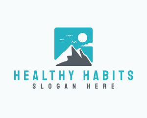 Mountain Peak Hiking logo design