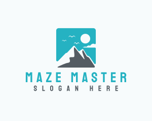 Mountain Peak Hiking logo design