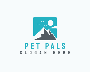 Mountain Peak Hiking logo design