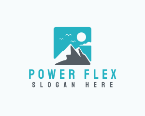 Mountain Peak Hiking logo design