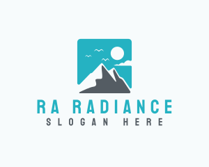 Mountain Peak Hiking logo design