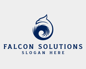 Falcon Bird Feather logo design