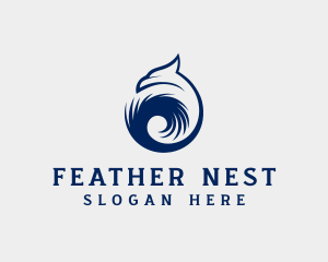 Falcon Bird Feather logo design