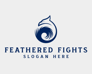 Falcon Bird Feather logo design