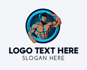 Cardio - Bodybuilding Neon Fitness Gym logo design