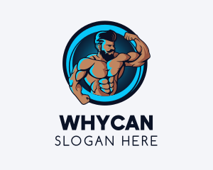 Weightloss - Bodybuilding Neon Fitness Gym logo design