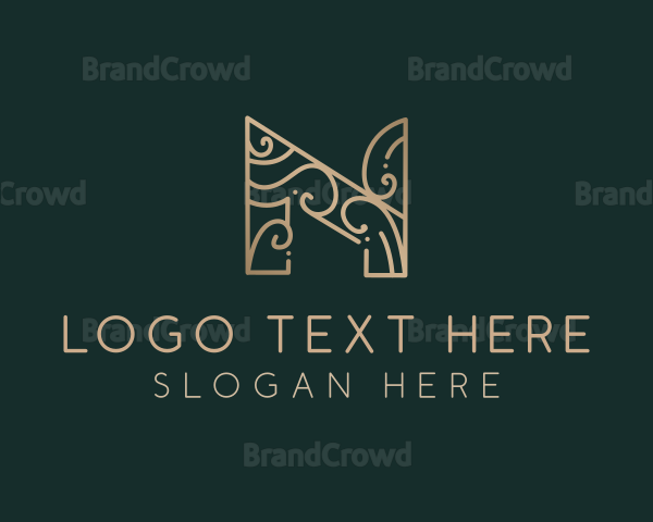 Elegant Decorative Letter N Logo