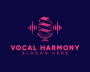 Voice - Podcast Mic Music logo design