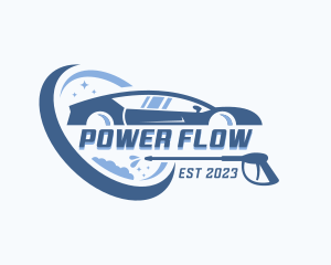 Car Power wash Cleaning logo design