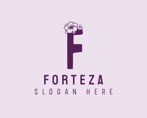 Hibiscus Spa Letter F logo design