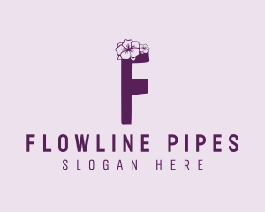 Hibiscus Spa Letter F logo design