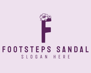 Hibiscus Spa Letter F logo design