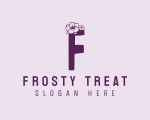 Hibiscus Spa Letter F logo design