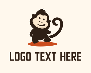 Tiny - Happy Baby Monkey logo design