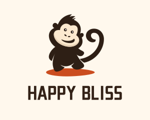 Happy Baby Monkey logo design