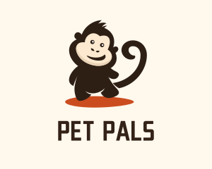 Happy Baby Monkey logo design