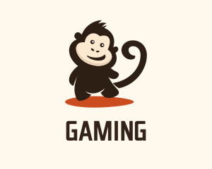 Toy - Happy Baby Monkey logo design