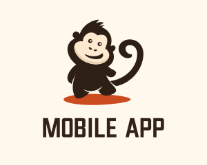 Cute - Happy Baby Monkey logo design