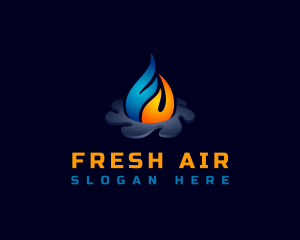 Heating Cooling Fan logo design