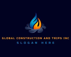 Refrigeration - Heating Cooling Fan logo design