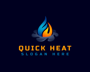 Heating Cooling Fan logo design