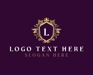 Deluxe - Shield Emblem Decorative logo design