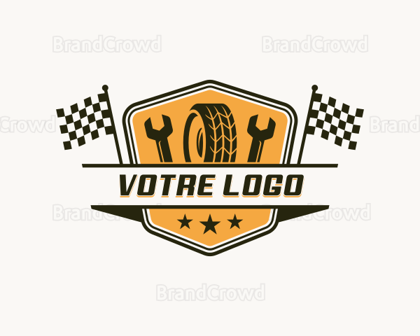 Racing Tire Automotive Logo