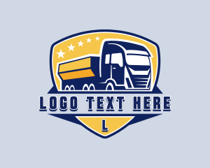 Heavy Equipment - Dump Truck Transport logo design