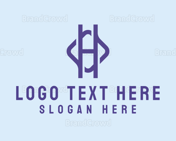 Simple Diamond Business Letter H Logo