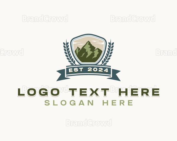 Mountain Trekking Adventure Logo