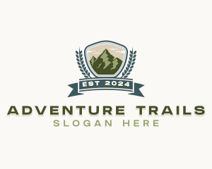 Trekking - Mountain Trekking Adventure logo design