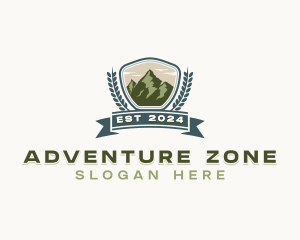 Mountain Trekking Adventure  logo design