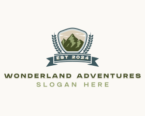 Mountain Trekking Adventure  logo design