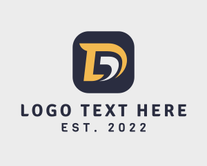 Chat - App Programming Letter D logo design